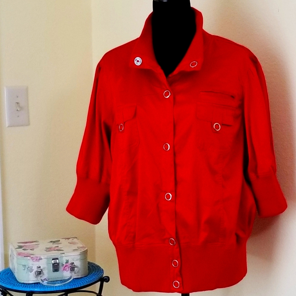 Paris Blues Short Sleeve Red Jacket